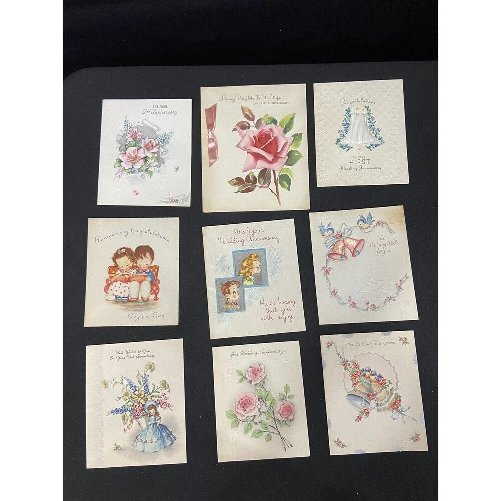 Midcentury Vintage 40s/50 Wedding 25 Cards Signed Paper Ephemera Scrapbook Annev